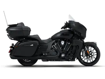 2026 Indian Motorcycle Roadmaster PowerPlus Dark Horse Black Smoke Featuring a fork-mounted fairing,...