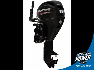 Get ready for some fishing with a brand new 25 ELHPT motor from Mercury! 25 HP Electric start Power...