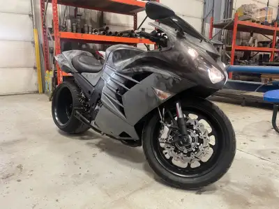 2013 ZX14R Ninja “Voodoo” Frame up rebuild We stripped the bike down to the engine and frame, addres...