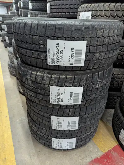 SET OF 4X P205/55R16 205/55/16 DUNLOP WINTER MAXX TAG # 20875 ** Please read details below ** MR. TI...
