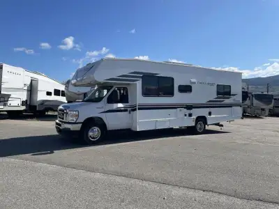 Coachmen Freelander Class C gas motorhome 27QB highlights: Rear Bedroom Bunk Over Cab 42in.in. x 71i...