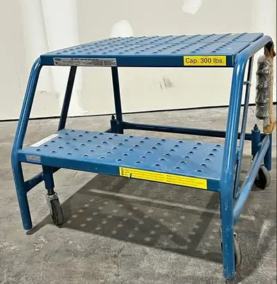 2 Step Rolling Ladder 18" W x 18" H, View more