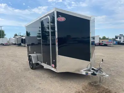 LEGACY SERIES ALL ALUMINUM FRAME 7' X 12' SINGLE AXLE CARGO WITH 6in. EXTRA HEIGHT, RAMP DOOR AND PO...