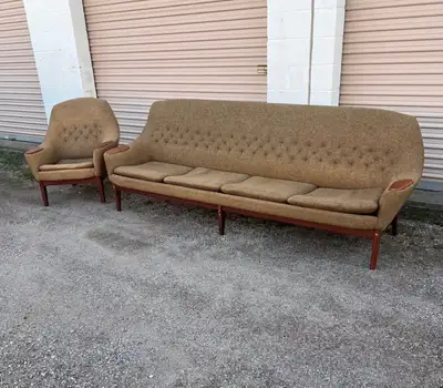 Teak (4) Seat Sofa w/ Matching Chair, View more