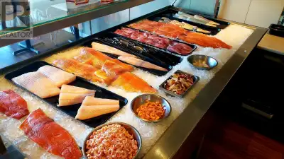 Seafood Market & Supplier in West Kelowna located in a high-traffic shopping plaza with prominent an...