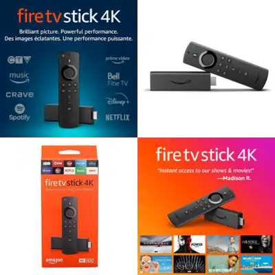 New Open Box - Amazon Fire TV Stick 4K streaming device with Alexa Voice Remote (includes TV control...