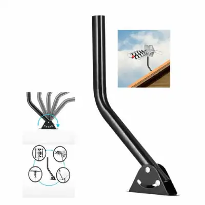 Brand New Complete Kit for Antenna HDTV ViewTV 45CM Size Pole Installation over the roof or on the w...
