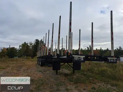 BWS 48LF3X5T NB TRI AXLE EASTERN LOGGER TRAILER (unit #02465) Located in Killarney Road, NB, 48' x 9...