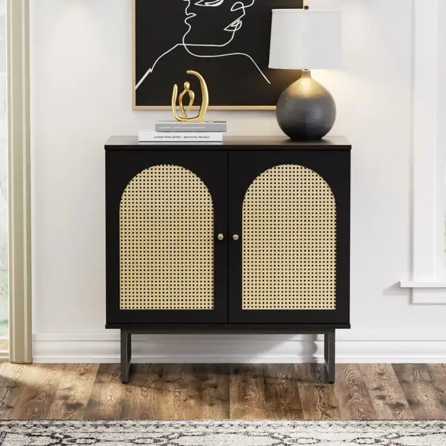 *BNIB!* Sideboard Buffet Cabinet with Rattan Doors... LOT# 41 in Other in Oshawa / Durham Region - Image 4