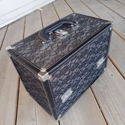 Caboodles Expandable Make-Up Train Case Jewelry Box Black Lace, View more