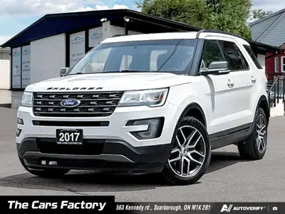2019 Ford Explorer XLT 4WD | 7-Passenger | White on Black Leather | Clean CARFAX | No Accidents | Fu...