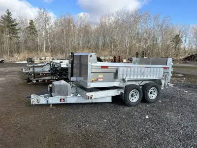 New from Miska Trailer Factory - All-Aluminum 7 Ton Dump Trailer 14,000lb GVWR, 81in.x12' Aluminum D...