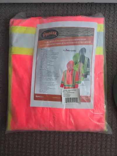 Fire Retardant Hi-Vis Rain Jacket (XXX-L), View more