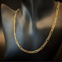 10k Gold 4.5mm Figaro Chain Necklace