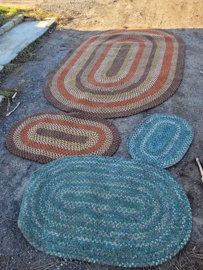 Antique wool rugs.