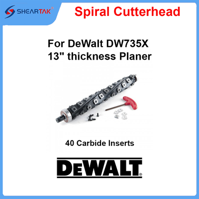 Spiral Helical Cutterhead for DeWalt DW735 13" Planer OEM size, View more