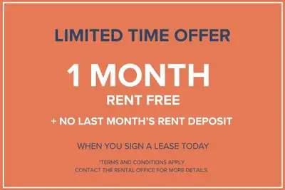 1 Month Free Rent No Last Month's Rent Deposit Visit our Website: https://www.capreit.ca/apartments-...