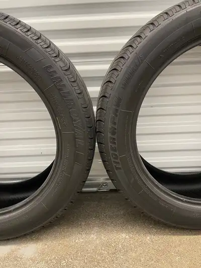 Pair2: 255/50 R20 105 V Uniroyal Tiger Paw Touring A/S. FIRM $140: Two Used All Seasons Tires. FIRM...