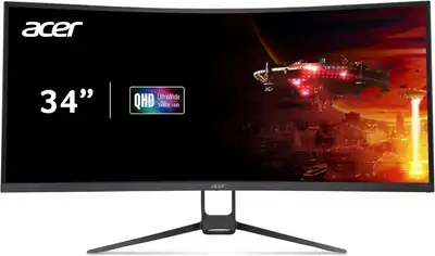Acer Nitro 34" Curved UWQHD Gaming Monitor | VA Panel | Ultra-Fast | 180Hz | 0.5ms (GTG min) | AMD F...