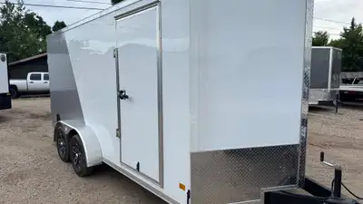 Excellent options on this DARK HORSE CARGO 7x16 2026 Dark Horse 7x16 plus vnose 7000 gvw - 3500 spri...