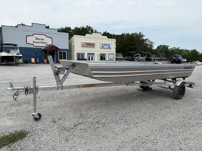 In Stock - 2025 14ft Marlon Jon Boat SP14 power matched with a Suzuki 20hp and a trailer! Financing...