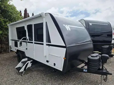 Winnebago Micro Minnie travel trailer 2108TB highlights: Twin Beds with King Conversion Full Rear Ba...