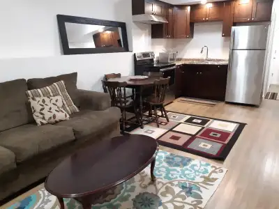 Bright and clean furnished walkout basement suite for rent in a safe and quiet neighborhood. Suite F...
