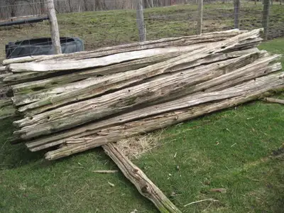 Cedar Rails for Sale in Good Shape! 11 feet long ... $7. each Call 519-247-3644 ... Thank you!!