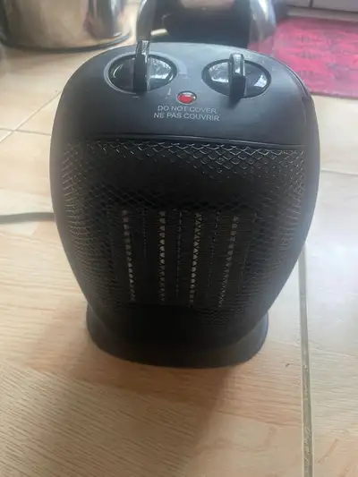 Small Ceramic Space Heater 1500W, Black, View more