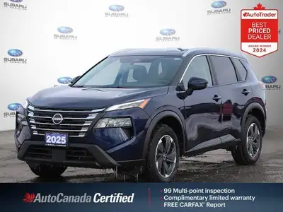 Blue 2025 Nissan Rogue SV AWD CVT with Xtronic 1.5L DOHC APPLE CAR PLAY, SUNROOF, HEATED SEATS, BACK...