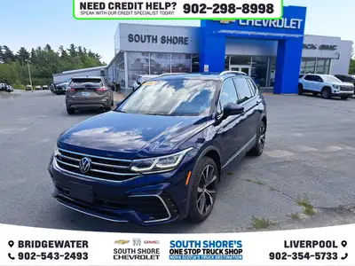 Recent Arrival! Atlantic Blue Metallic 2022 Volkswagen Tiguan Highline 4Motion AWD 8-Speed Automatic...