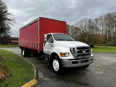 Abenante Motor Group (SK) 2008 Ford F-750 Tarp Side Cube Van Caterpillar 7.2L 6cyl Allison Automatic...