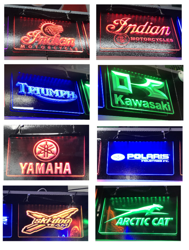 MOTORCYCLE/SLED/ATV - LED SIGNS (LOOK AT ALL PICS) in Home Décor & Accents in Red Deer