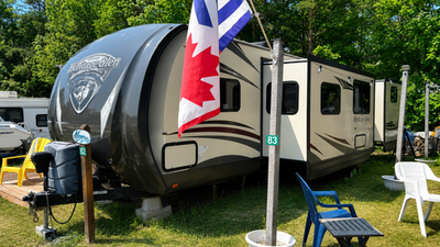 2013 Forest River Wildwood Heritage Glen Lite 312QBUD | Premium Seasonal Site at Wasaga Dunes Resort...