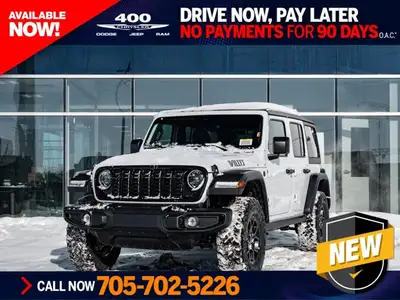 Welcome to 400 Chrysler Dodge Jeep Ram. The 2026 Jeep Wrangler is a brand new, iconic 4x4 SUV built...
