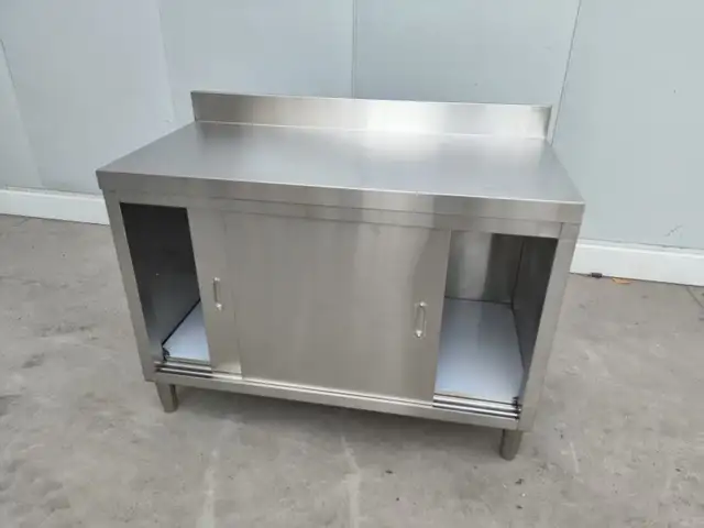 SS SLIDING DOOR BENCH GARAGE AND RESTAURANT PREP TABLE 1218237 in Other in Regina - Image 11