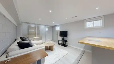 Spacious Furnished 1+Den Basement Apartment (950 Sq Ft) | Private Entrance | Parking | Utilities & I...