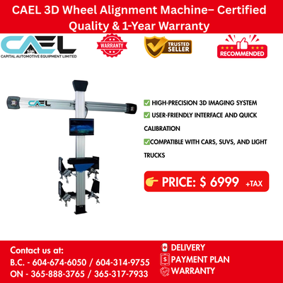 New CAEL 3D Wheel Alignment Machine Certified & Warranty &Finance $6999 CAEL 3D Wheel Alignment Mach...