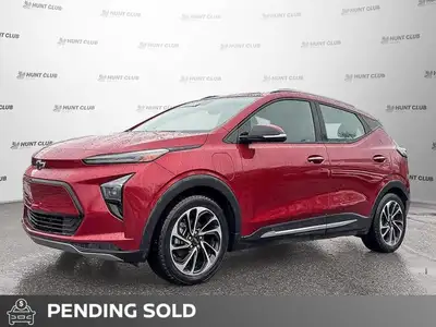 Awarded an IIHS Top Safety Pick, the 2023 Chevrolet Bolt EUV Premier in striking Red boasts intellig...