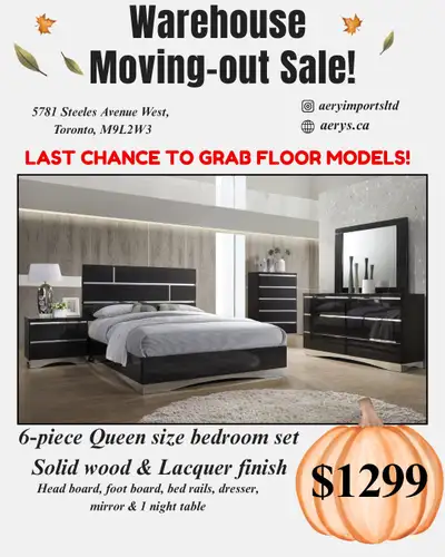 Bedroom sets- Floor model furniture clearance, View more