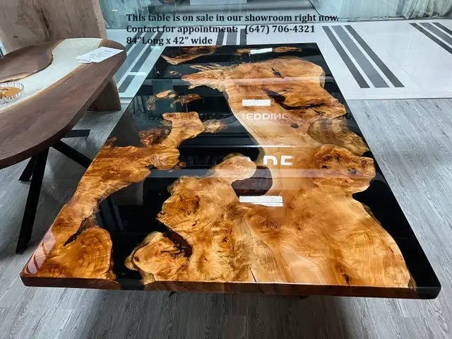 Tables with live edges and epoxy river or ocean62863273393155121