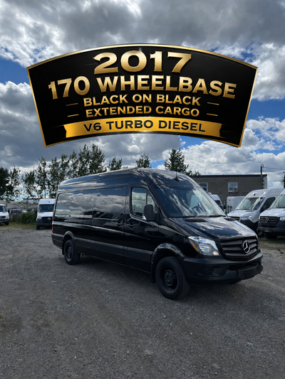 2017 Mercedes-Benz Sprinter 170 Extended Cargo Van Priced at $29,999, this black-on-black 2017 Merce...