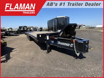 2026 DIAMOND C PX310 30' FLAT DECK TRAILER Color: Onyx Black (3) 10000lb Spring Axles Electric Drum...