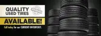USED TIRES SALE *75%-90% THREAD *FREE INSTALL *VARIETY SIZES