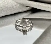 14K White Gold 0.26ct. Diamond Engagement Ring $555