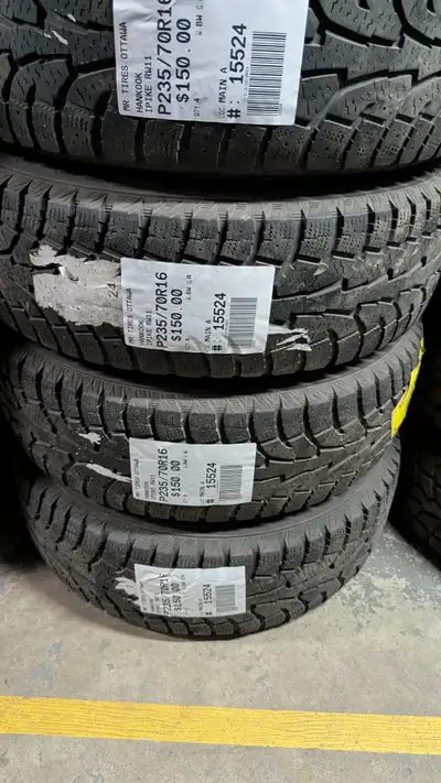 SET OF 4X P235/70R16 235/70/16 HANKOOK IPIKE RW11 TAG # 15524 ** Please read details below ** MR. TI...
