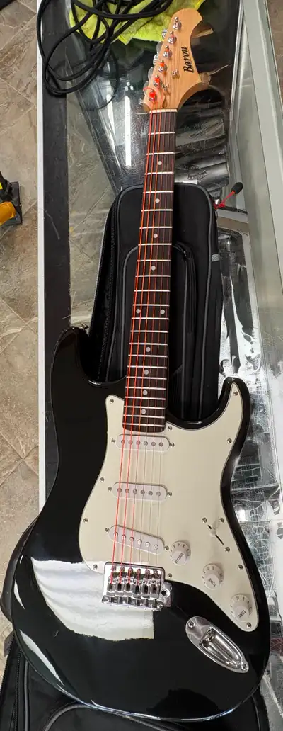 Baron Stratocaster Style Electric Guitar with Gig Bag, View more