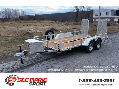 AUCUN FRAIS DE TRANSPORT ET PRÉPARATION EN SUS Maxi Roule UTO72144-D, double essieu 2041 lb capacité...