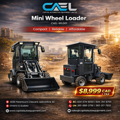New CAEL Mini Wheel Loader certified & Warranty 8,999 CAEL Mini Wheel Loaders are designed to delive...