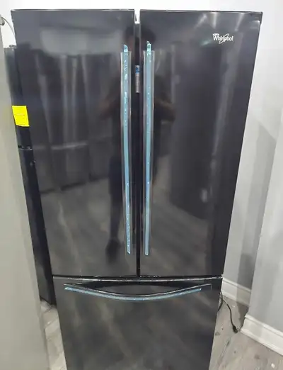 Whirlpool 30" Black French Door Fridge Refrigerator Bottom Freez, View more